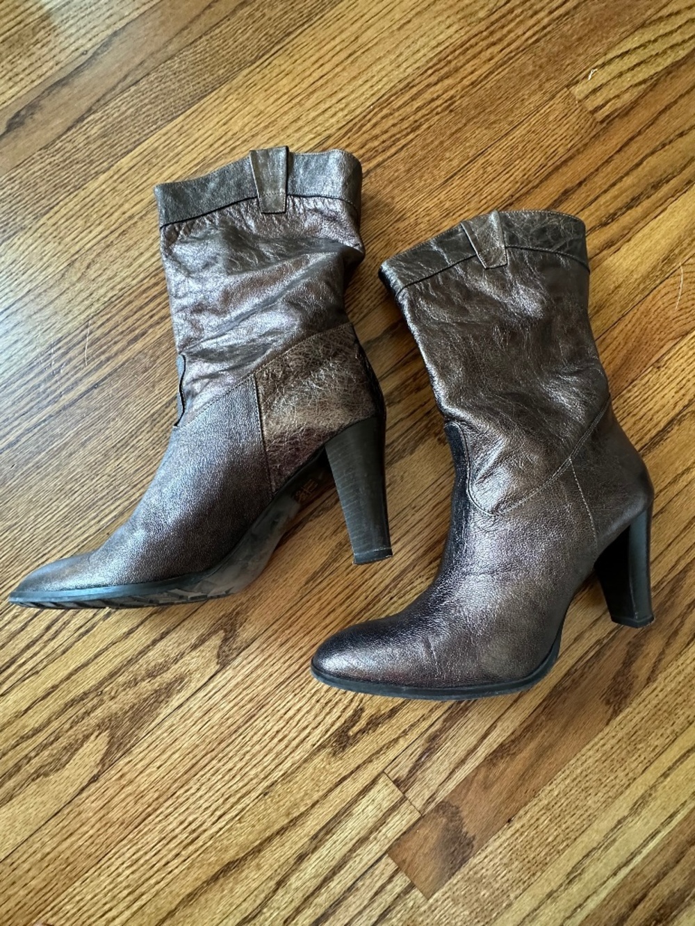 Bronze leather Boots